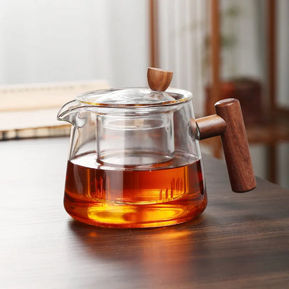 750ml Hot Heat Resistant Glass Teapot With Infuser Heated Container Tea Pot Good Clear Kettle Square Filter Baskets