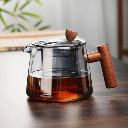 750ml Hot Heat Resistant Glass Teapot With Infuser Heated Container Tea Pot Good Clear Kettle Square Filter Baskets