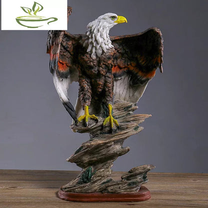 Rocky Mountain Bald Eagle Statue 18 Inch Tall American Home Decor Statue, Office Desk Decoration, Religious Gift, Resin Artwork