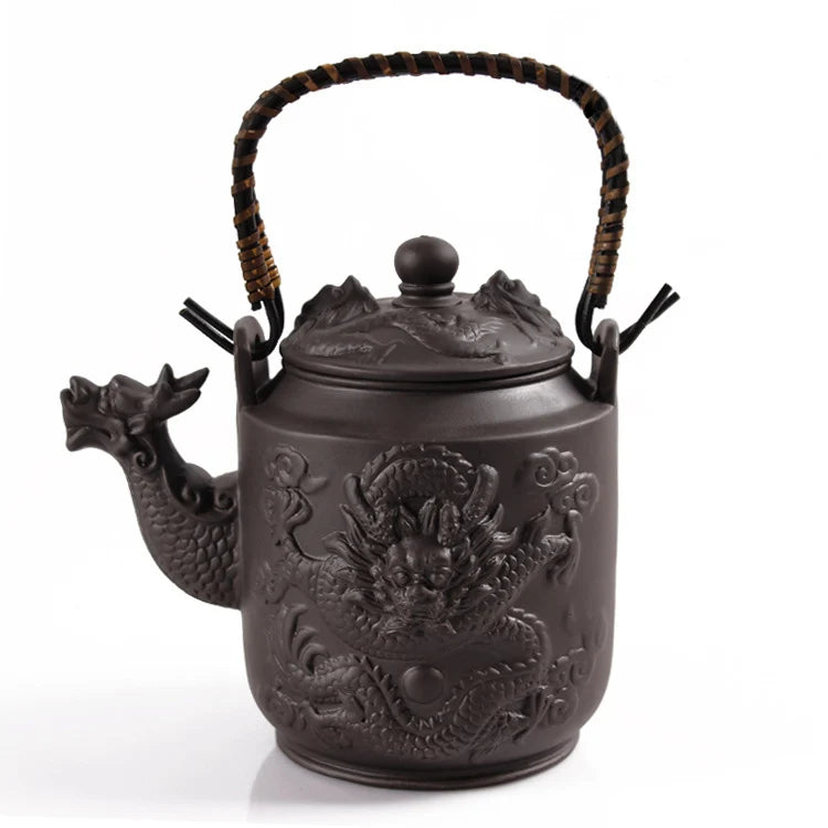 780ml Dragon Teapots Purple Clay Tea Pot Zisha Kettle Chinese Kung Fu Drinkware Large Capacity Tea Kettle Ceramic Teaset