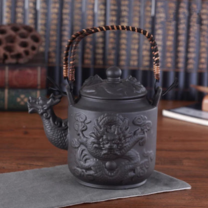 780ml Dragon Teapots Purple Clay Tea Pot Zisha Kettle Chinese Kung Fu Drinkware Large Capacity Tea Kettle Ceramic Teaset
