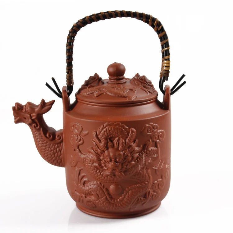 780ml Dragon Teapots Purple Clay Tea Pot Zisha Kettle Chinese Kung Fu Drinkware Large Capacity Tea Kettle Ceramic Teaset