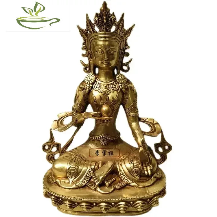 The pure copper statue of Bodhisattva in the Tantric Tibetan tradition can be used to hold Feng Shui ornaments 30CM 20CM