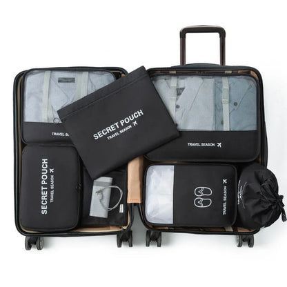7Pcs/Set Travel Storage Bags Home Zipper Digital Data Cable Organizer For Clothes Shoe Luggage Packing Cube Suitcase Tidy Pouch