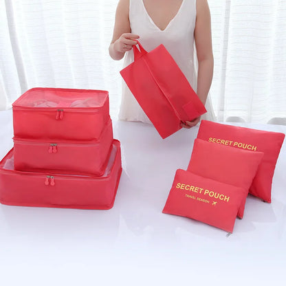 7Pcs/Set Travel Storage Bags Home Zipper Digital Data Cable Organizer For Clothes Shoe Luggage Packing Cube Suitcase Tidy Pouch