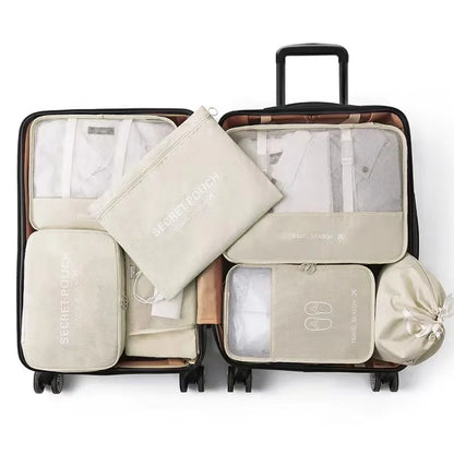 7Pcs/Set Travel Storage Bags Home Zipper Digital Data Cable Organizer For Clothes Shoe Luggage Packing Cube Suitcase Tidy Pouch