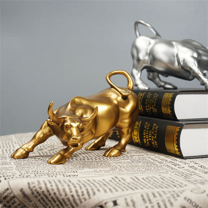 Wanwan Personalized OX Figurine Fine Symbol Resin Represents Good Luck OX Statue Desktop Decoration