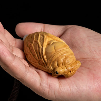 7cm Boxwood Wood Statue Real Wood Wood Sculpture Pendant Animal Sculpture Collection Collection Rich Feng Shui Lucky Car Hanging