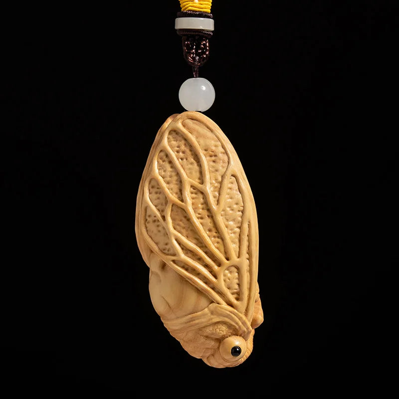 7cm Boxwood Wood Statue Real Wood Wood Sculpture Pendant Animal Sculpture Collection Collection Rich Feng Shui Lucky Car Hanging