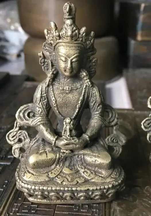 7cm White Tara Vajrasatt Manjushri, Guanyin, Green Tara, Longevity Buddha bronze statue