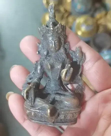 7cm White Tara Vajrasatt Manjushri, Guanyin, Green Tara, Longevity Buddha bronze statue