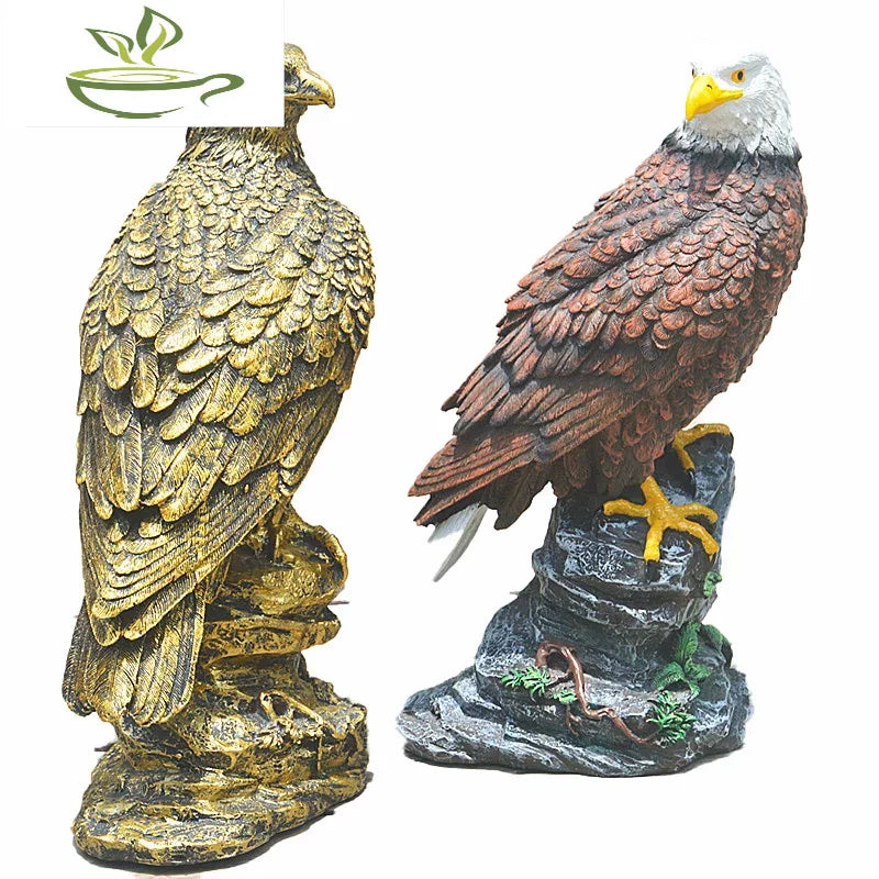 European style Eagle outdoor garden decorative statue Resin art sculpture Home living room, office, garden animal statue