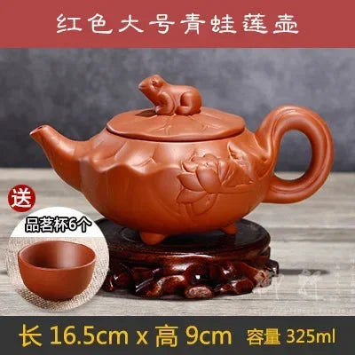 7pcs Kung Fu Tea Set [1 Teapot + 6 Cups Set] 300ml-400ml Chinese Xi Shi Porcelain Tea Sets Ceramic Yixing Purple Clay Kettle