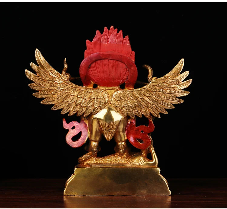8.5 inch # GOOD Buddha Buddhist family home Safety Health wealth efficacious Protection Mascot Garuda Dhwaja  suparna Buddha
