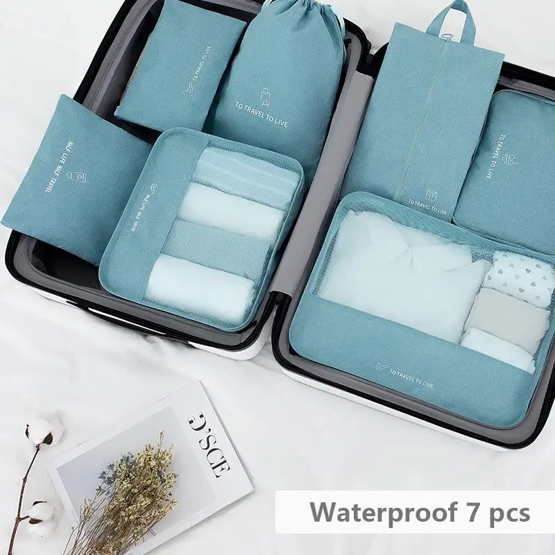 8/6/1 pieces Set Travel Organizer Storage Bags Suitcase Packing Set Storage Cases Portable Luggage Organizer Clothe Shoe Pouch