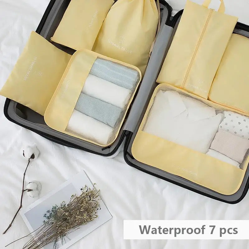 8/6/1 pieces Set Travel Organizer Storage Bags Suitcase Packing Set Storage Cases Portable Luggage Organizer Clothe Shoe Pouch