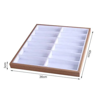 8 Grid Glasses Storage Rack Sunglasses Dispaly Tray Velvet Glasses Display Case Eyeglasses Storage Organizer Box with Lid