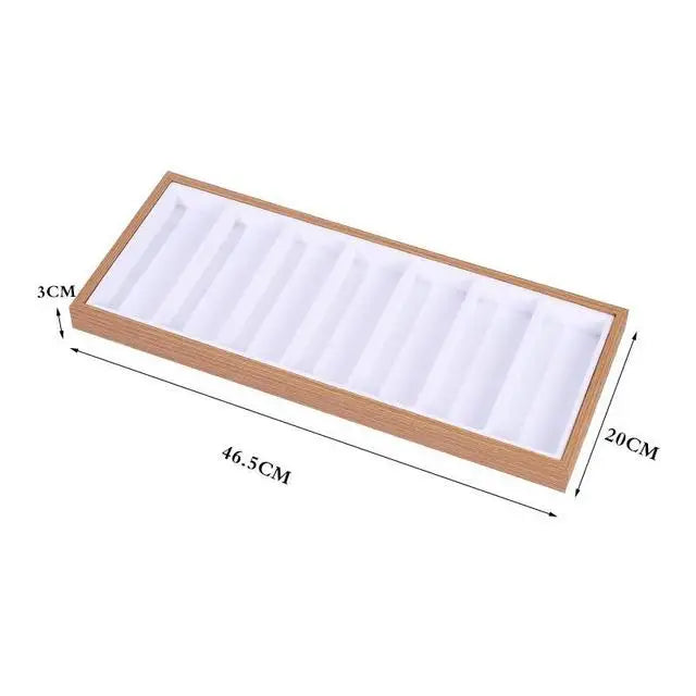 8 Grid Glasses Storage Rack Sunglasses Dispaly Tray Velvet Glasses Display Case Eyeglasses Storage Organizer Box with Lid