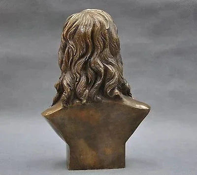 8'' Italian Great Musician Niccolo Paganini Bust Bronze Statue