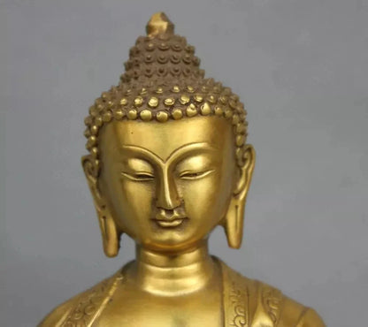 8 "Patung Budha Maisajyaguru Tibet Pengobatan Perunggu Murni