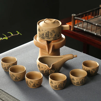 8 Pcs Ceramic Travel Tea Sets Chinese Portable Ceramic Bone China Teaset Gaiwan Teacup Porcelain Tea Cup The Kung Fu Teapot Set
