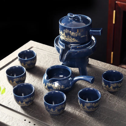 8 Pcs Ceramic Travel Tea Sets Chinese Portable Ceramic Bone China Teaset Gaiwan Teacup Porcelain Tea Cup The Kung Fu Teapot Set