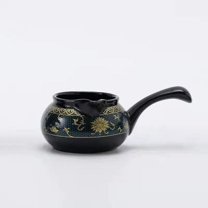 8 Pcs Set Semi Automatic Tea Sets Chinese  Ceramic Purple Clay Tea Set  Tea Cup The Kung Fu Teapot Set