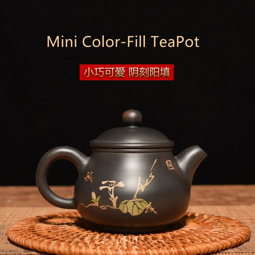 80-150ml China Jianshui Purple Clay Pure Handmade MiniTea Pot(Not Yixing Zisha)  Ceramic  Kung Fu Tea Set Drinkware Tea Ceremony