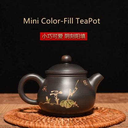80-150ml China Jianshui Purple Clay Pure Handmade MiniTea Pot(Not Yixing Zisha)  Ceramic  Kung Fu Tea Set Drinkware Tea Ceremony