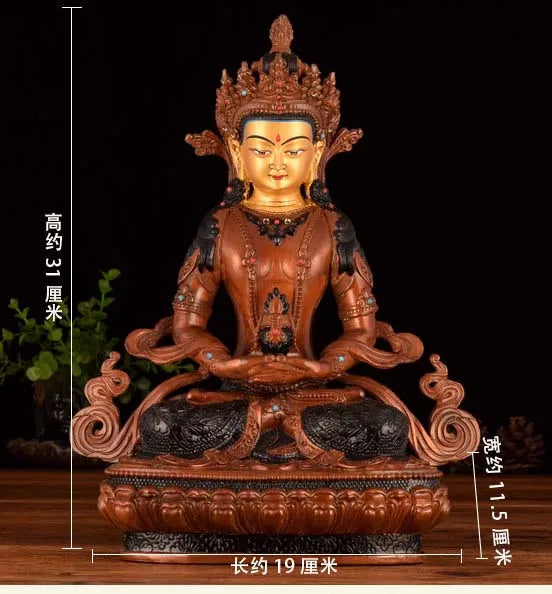 $800 # 12 inch large -GOOD Buddha Buddhist bless family Safety Health efficacious Protection Tibet Amitayus Buddha statue