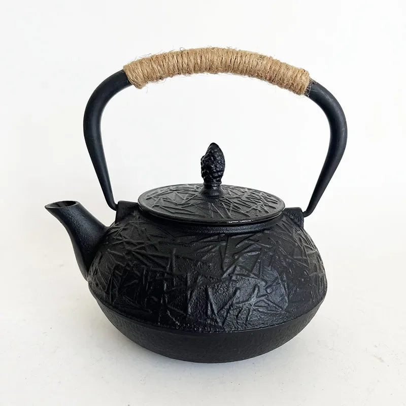 800ml Cast Iron Teapot With Strainer Pine Needle Tetera Tetsubin Tea Kettle Tea Maker For Boiling Water Decoration Ornament