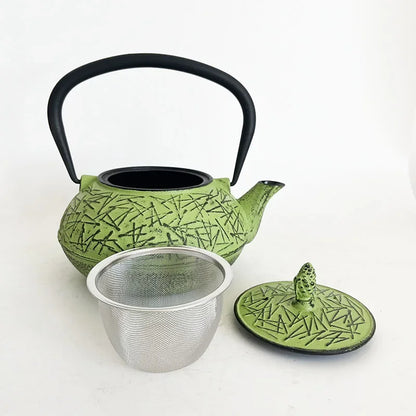800ml Cast Iron Teapot With Strainer Pine Needle Tetera Tetsubin Tea Kettle Tea Maker For Boiling Water Decoration Ornament