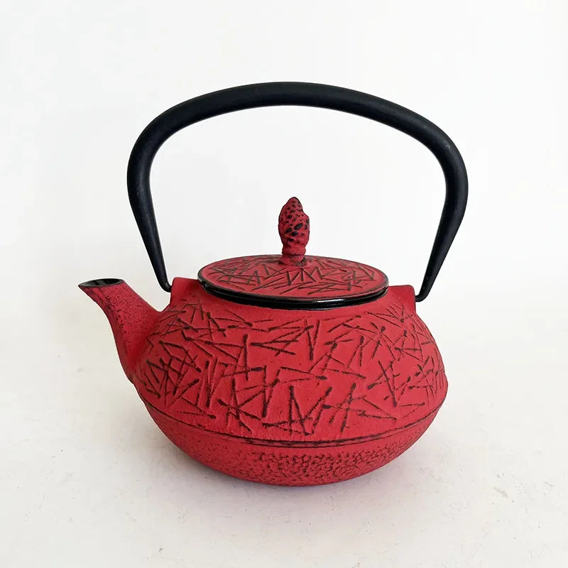 800ml Cast Iron Teapot With Strainer Pine Needle Tetera Tetsubin Tea Kettle Tea Maker For Boiling Water Decoration Ornament
