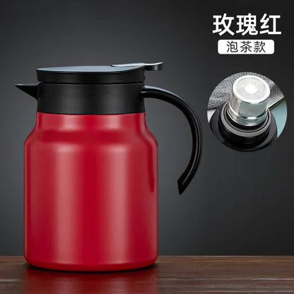 800ml Large-capacity Kettle Stainless Steel Coffee Pot Thermal Insulation Portable Teapot  Coffee Filter Coffeeware