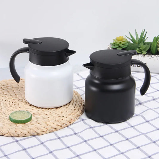800ml Large-capacity Kettle Stainless Steel Coffee Pot Thermal Insulation Portable Teapot  Coffee Filter Coffeeware