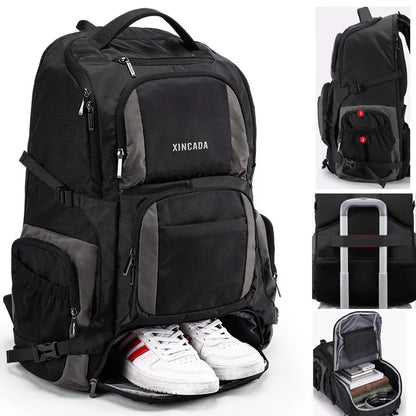 80L 50L Expandable Men 17 Inch Laptop Notebook Backpack Outdoor Hiking Travel Sports Climbing Pack for Male Women Female