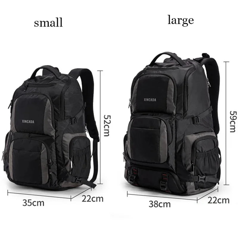 80L 50L Expandable Men 17 Inch Laptop Notebook Backpack Outdoor Hiking Travel Sports Climbing Pack for Male Women Female