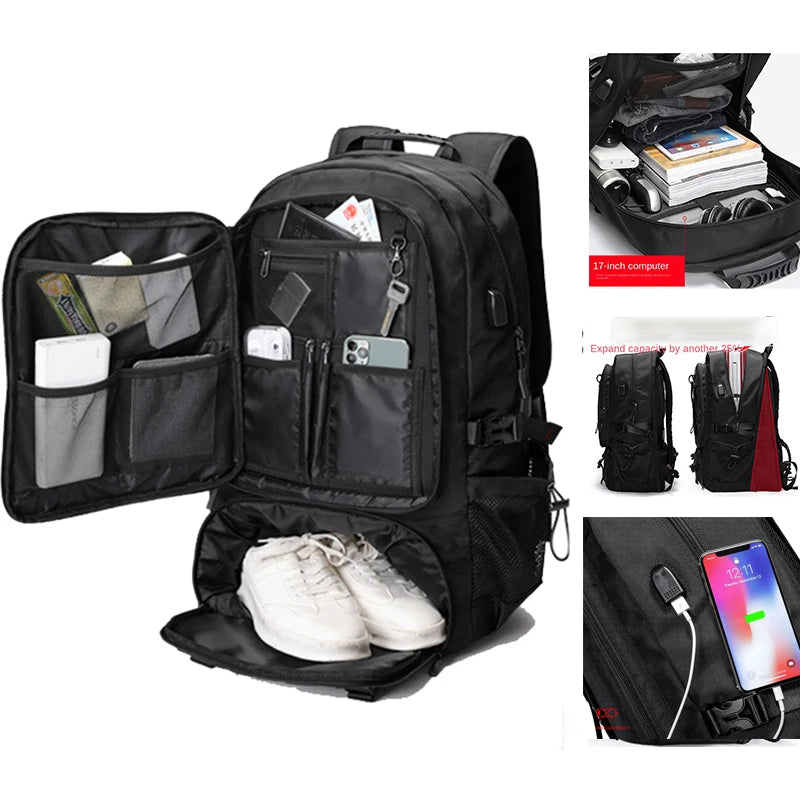 80L 60L Men's Outdoor Backpack Climbing Travel Rucksack Sports Camping Hiking Backpack Large School Bag Pack For Male