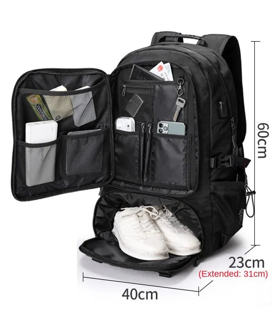 80L 60L Men's Outdoor Backpack Climbing Travel Rucksack Sports Camping Hiking Backpack Large School Bag Pack For Male