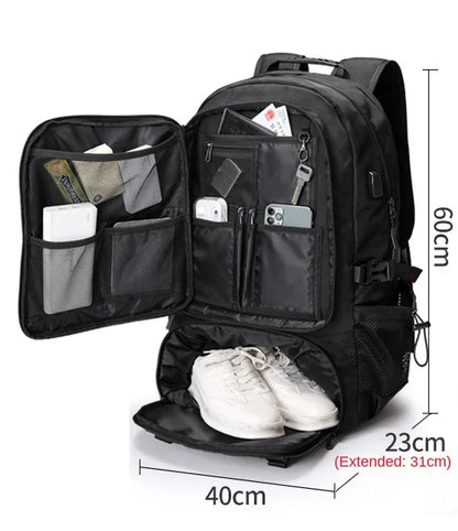 80L 60L Men's Outdoor Backpack Climbing Travel Rucksack Sports Camping Hiking Backpack Large School Bag Pack For Male