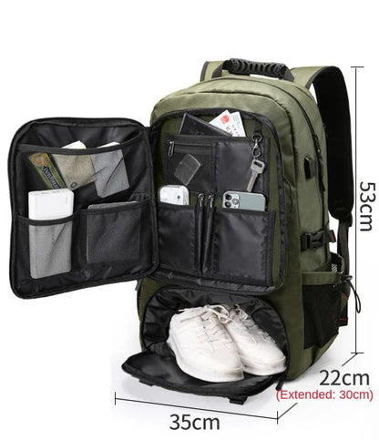 80L 60L Men's Outdoor Backpack Climbing Travel Rucksack Sports Camping Hiking Backpack Large School Bag Pack For Male