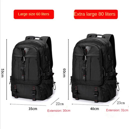 80L 60L Men's Outdoor Backpack Climbing Travel Rucksack Sports Camping Hiking Backpack Large School Bag Pack For Male