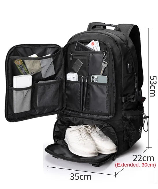 80L 60L Men's Outdoor Backpack Climbing Travel Rucksack Sports Camping Hiking Backpack Large School Bag Pack For Male