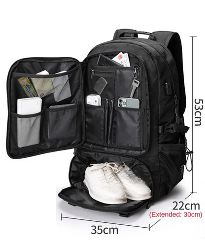 80L 60L Men's Outdoor Backpack Climbing Travel Rucksack Sports Camping Hiking Backpack Large School Bag Pack For Male