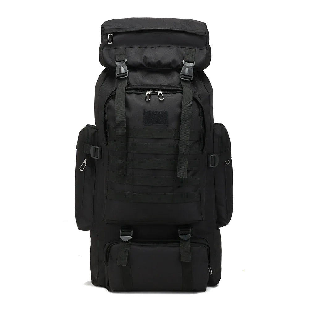 80L Military Tactical Climbing Backpack Camouflage Hiking Outdoor Men Rucksack Camping Trekking Bags Mountain Sports Male Pack