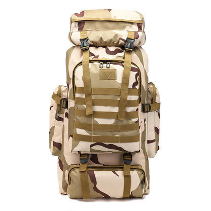 80L Military Tactical Climbing Backpack Camouflage Hiking Outdoor Men Rucksack Camping Trekking Bags Mountain Sports Male Pack