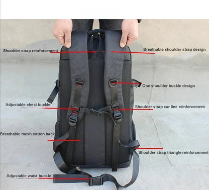 80L Unisex Outdoor Sports Travel Climbing Camping Backpack Trekking Rucksack School Bag Pack For Men Male Female