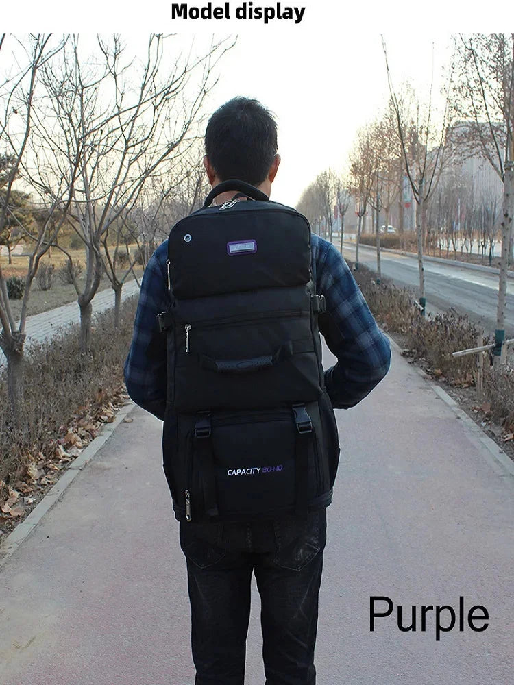 80L Unisex Outdoor Sports Travel Climbing Camping Backpack Trekking Rucksack School Bag Pack For Men Male Female