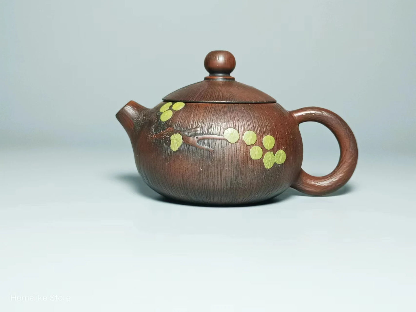 80ML Jianshui Pure Handmade Little Xishi Green Pine TeaPot(Not Yixing Zisha) Ceramic  Kung Fu Tea Set Drinkware Tea Ceremony