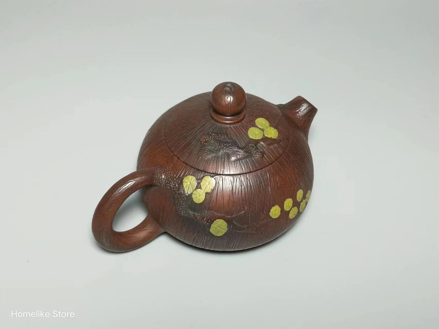 80ML Jianshui Pure Handmade Little Xishi Green Pine TeaPot(Not Yixing Zisha) Ceramic  Kung Fu Tea Set Drinkware Tea Ceremony